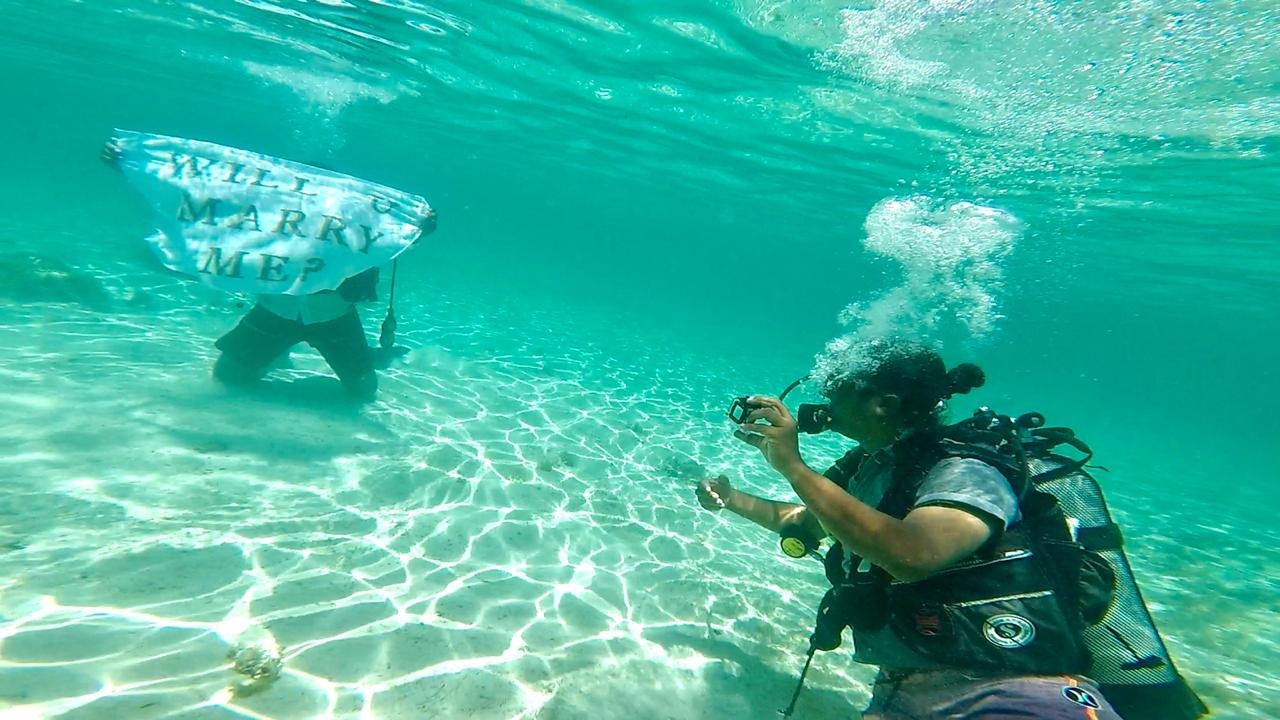 Underwater Wedding Proposal